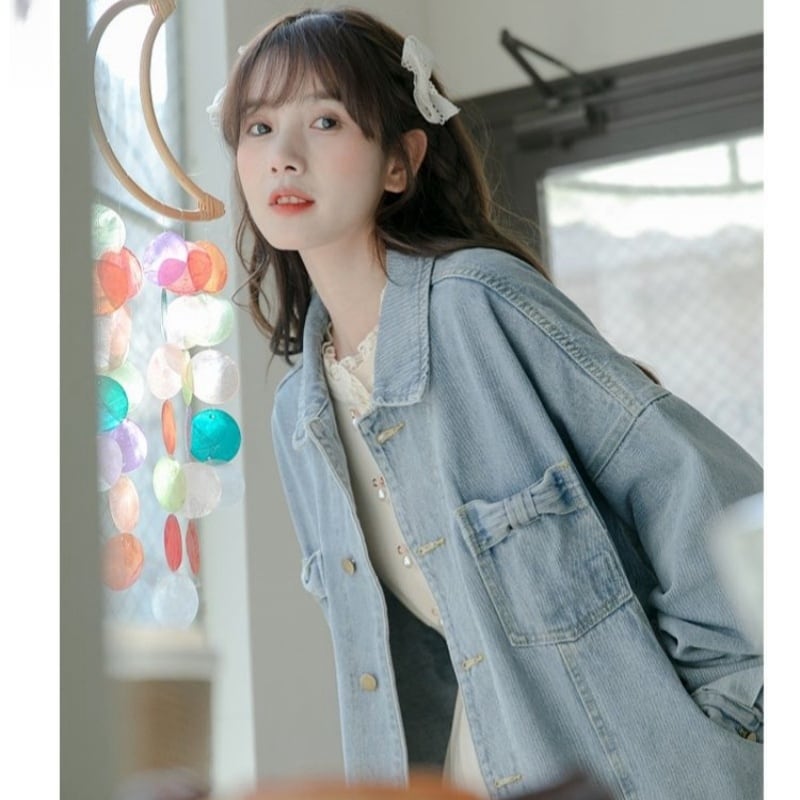 今季マストバイ ファッション ルーズ デニムジャケット<ins-6545>