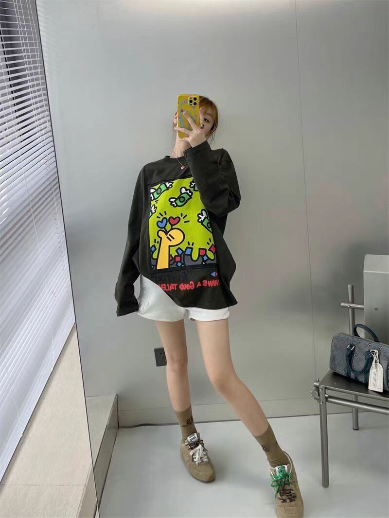 おすすめ Eweet系可愛い 美感いっぱい 2色選択 スウェットE-10406