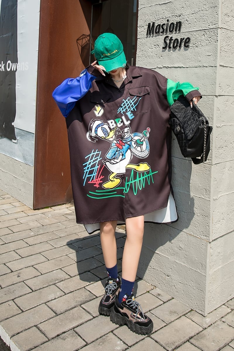 話題沸騰中！！！  アバンギャルドロングスタイル シャツE-5143