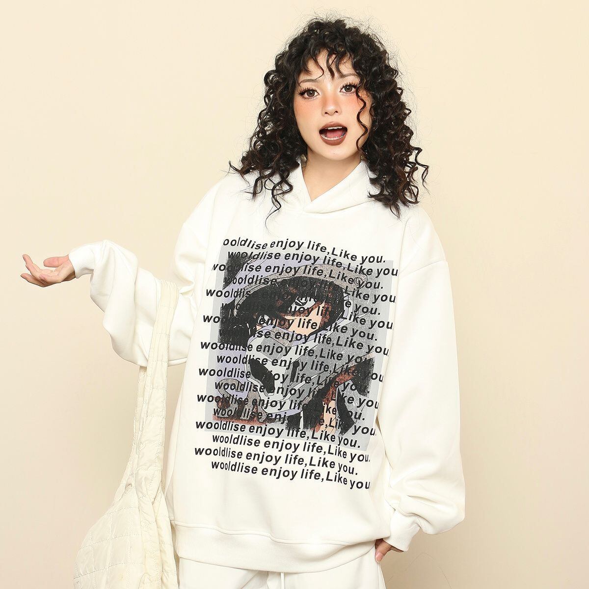 【裹起毛】今季も大流行 3色 プラスベルベット スウェット E-10263