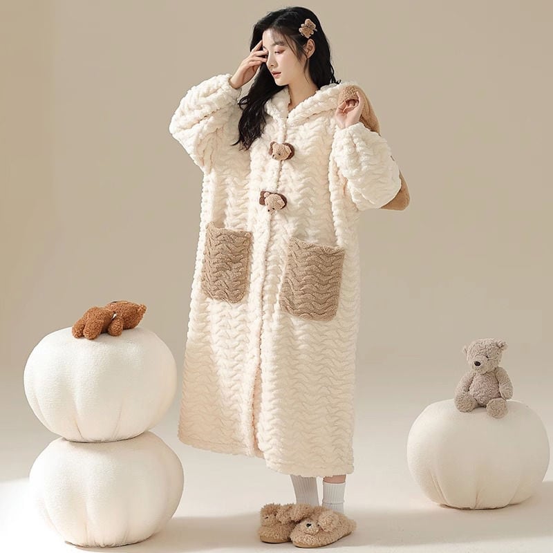 好感度UP コーラルベルベットパジャマ女性冬プラスベルベットと厚みのある スタイルアップ 6種選択 パジャマE-9692