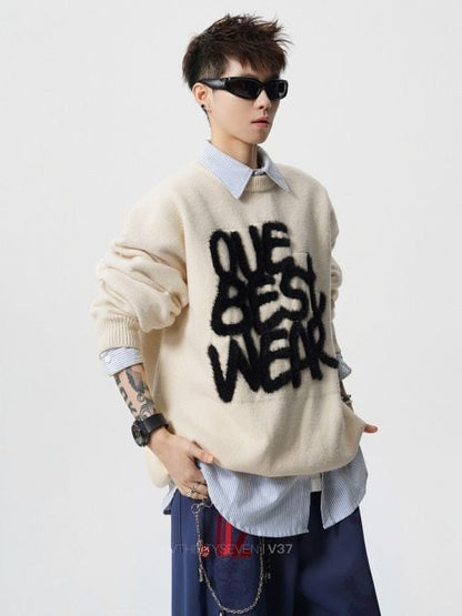 大人可愛い ファッション感満々 切り替え 3色選択 男女兼用 ニットE-12550