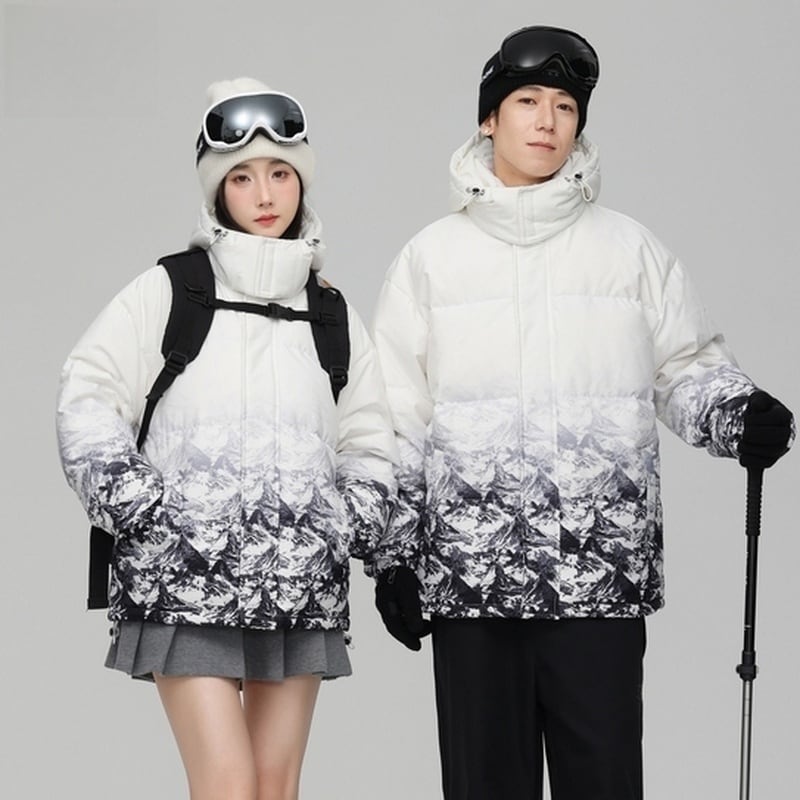 おすすめ  冬服 ダウン  暖かい 撥水加工 グラデーション 男女兼用  ダウンジャケットE-12626