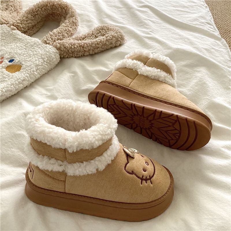 季節の単品 スノーブーツ Eweet系可愛い ファーシューズ レディース靴 2色選択可 E-10657