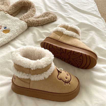 季節の単品 スノーブーツ Eweet系可愛い ファーシューズ レディース靴 2色選択可 E-10657
