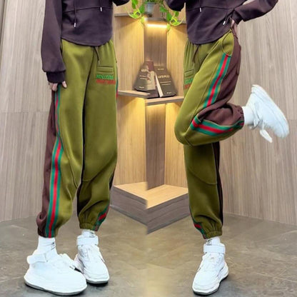 絶対欲しい 切り替え 個性的なデザイン 5色選択 スポーツスウェットパンツE-9824