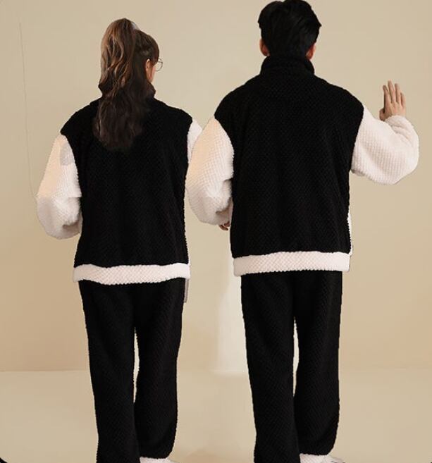 大好評 着心地良い スタイルアップ 3種選択 サンゴフリース カップル パジャマ E-9774