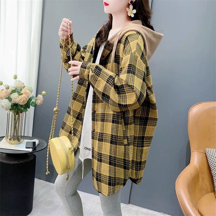 売り切れ必至 カジュアル スタイルアップ効果抜群 チェック柄 2色選択 シャツ E-9711