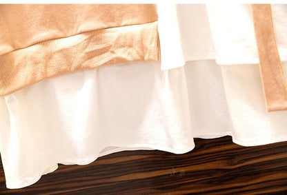 優しい雰囲気 2色 プラスベルベット 長袖 ニット セーター E-10397