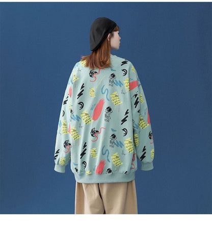 好感度UP カジュアル 定番シンプル プリント 4色選択 スウェットE-10846