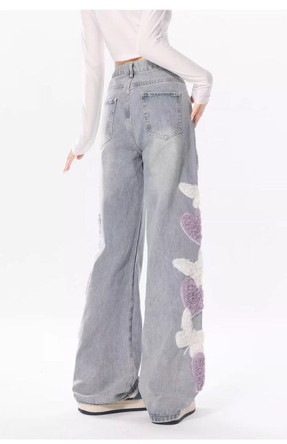 激安セール ファッション感満々 売り切れ必至 着回し力抜群 2色 デニム ワイドパンツE-12753