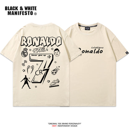 早い者勝ち 絶対欲しい  おすすめ プリントロゴ 半袖 Tシャツ-A2477