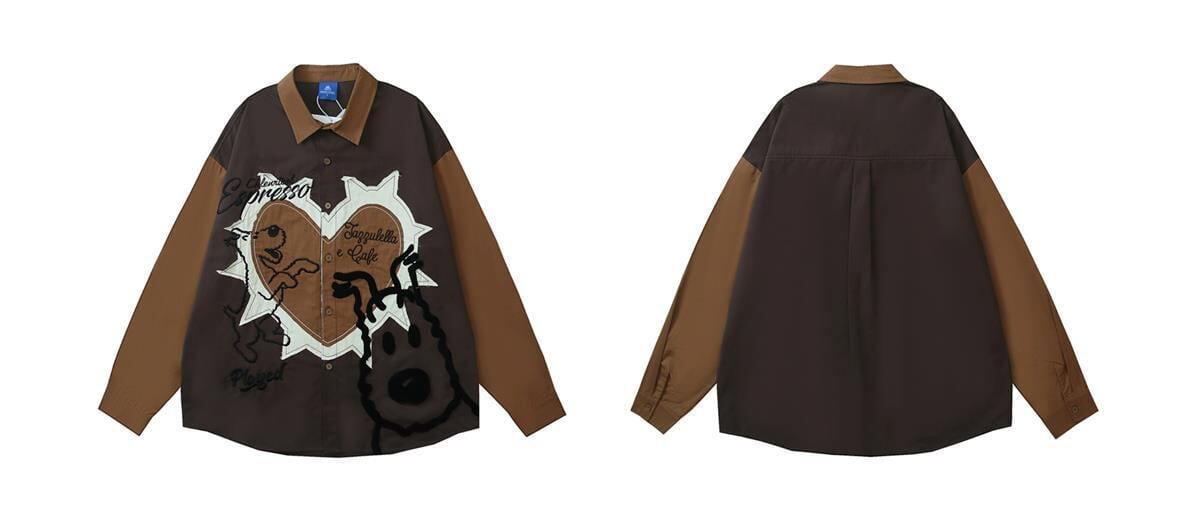 ベストセラーアイテム！ファッション感満々 切り替え アバンギャルド 2色選択 Tシャツ E-9506