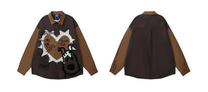 ベストセラーアイテム！ファッション感満々 切り替え アバンギャルド 2色選択 Tシャツ E-9506