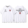 男女兼用 カジュアル プリント 半袖 Tシャツ E-13258