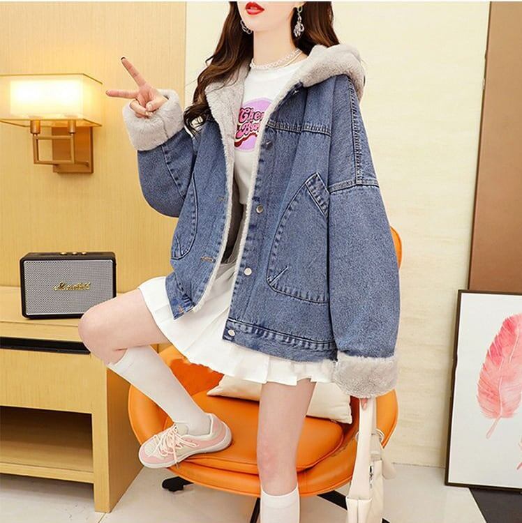 【裏起毛】大活躍 上質 ファッション 裏起毛暖かい デニムジャケットE-5713