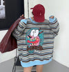 【裹起毛】オシャレデザイン  Eweet系可愛い スウェットE-10564