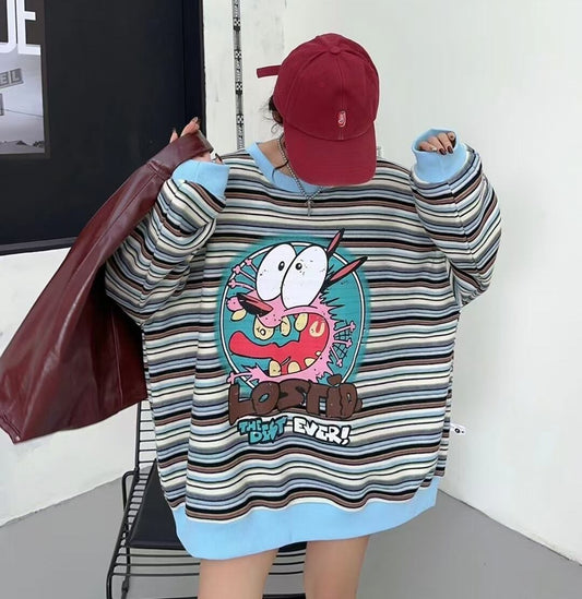 【裹起毛】オシャレデザイン  Eweet系可愛い スウェットE-10564