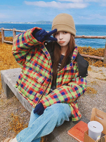 個性派 フード付きジッパーコート スタイルアップ E-10056