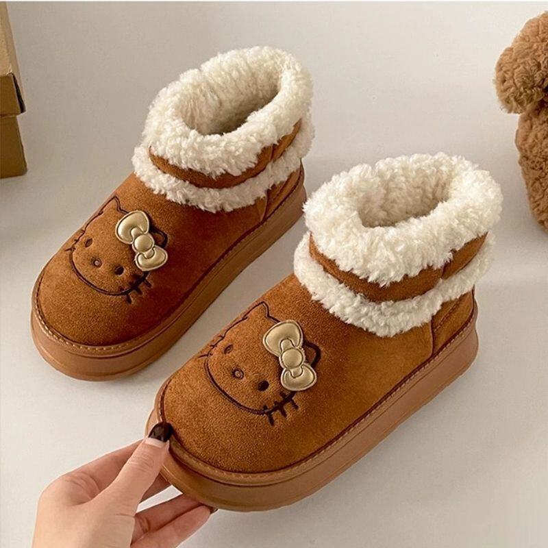 季節の単品 スノーブーツ Eweet系可愛い ファーシューズ レディース靴 2色選択可 E-10657