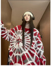 おしゃれ度アップビッグ刺?ロゴゆったりニットセーター全2色   E-4572
