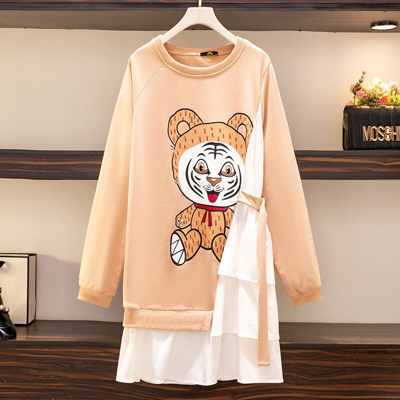 優しい雰囲気 2色 プラスベルベット 長袖 ニット セーター E-10397