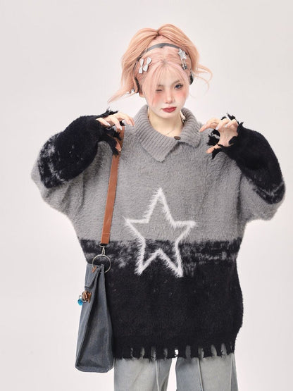 絶対欲しい 3色選択 柔らかな肌触りで着心地も楽ちん！カラーマッチング ニットトップスE-9857