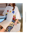 大人気ロング丈Tシャツワンピース     2色  ＜ins-1160＞