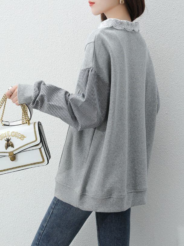 売り切れ必至 カジュアル 主役級 切り替え 3色選択 スウェット E-10898