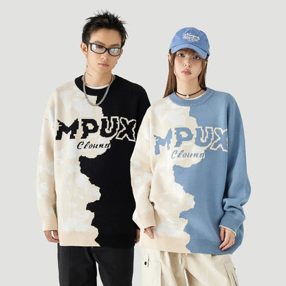 主役級 ファッション感満々 切り替え 2色選択 男女兼用 スウェットE-12540