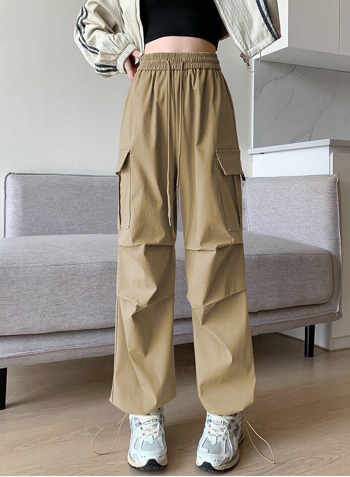 存在感抜群 定番シンプル トレンドアイテム 4色選択 ルーズストレートカジュアルパンツ E-9817