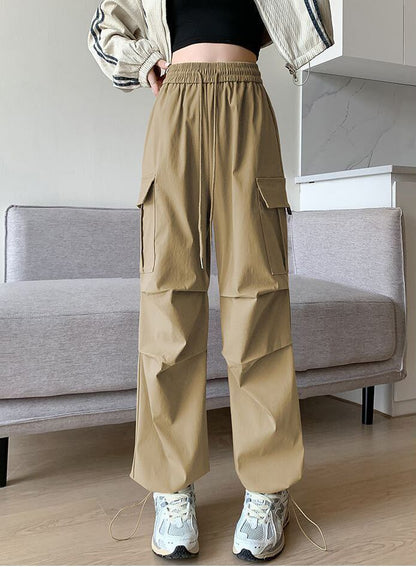 存在感抜群 定番シンプル トレンドアイテム 4色選択 ルーズストレートカジュアルパンツ E-9817