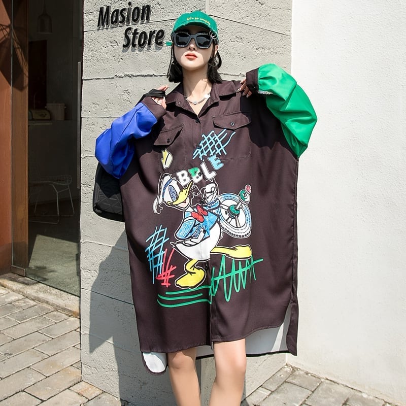 話題沸騰中！！！  アバンギャルドロングスタイル シャツE-5143