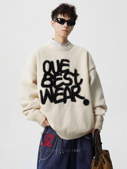 大人可愛い ファッション感満々 切り替え 3色選択 男女兼用 ニットE-12550