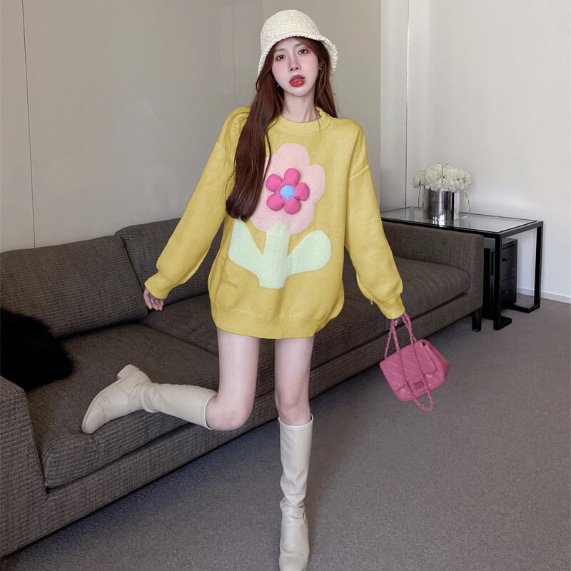 おすすめ  ゆったりとしたアウターウェア ラムスウェットシャツE-10094