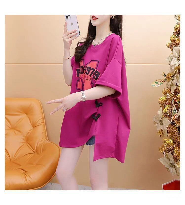 超人気 特別デザイン 美人度アップ ゆったり二色 半袖TシャツE-8038