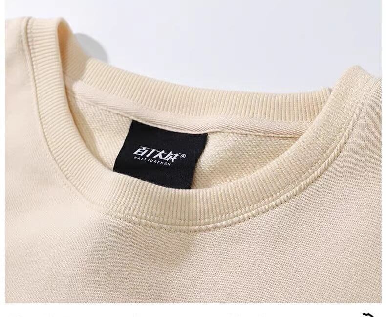 主役級グラフィックプリントユニセックスオーバーサイズスウェット三色ありE-4198