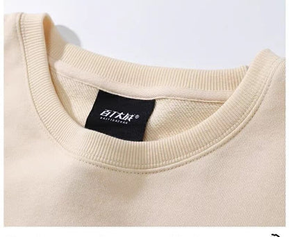 主役級グラフィックプリントユニセックスオーバーサイズスウェット三色ありE-4198