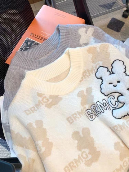 個性的なデザイン トレンドアイテム 2色選択 ニットセーター E-12187