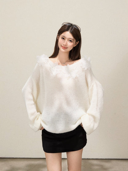 早い者勝ち 絶対欲しい 個性的なデザイン トレンドアイテム 2色選択 ニットセーター E-12191