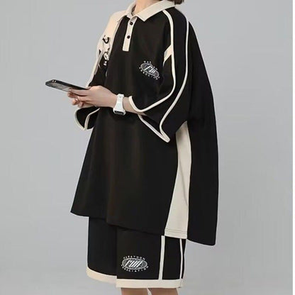 定番シンプル 半袖Ｔシャツⅹパンツセット 絶対流行 男女兼用E-6538