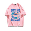 柔らかな肌触りで着心地も楽ちん アバンギャルド カジュアル プリント 全7色 半袖 Tシャツ E-9263