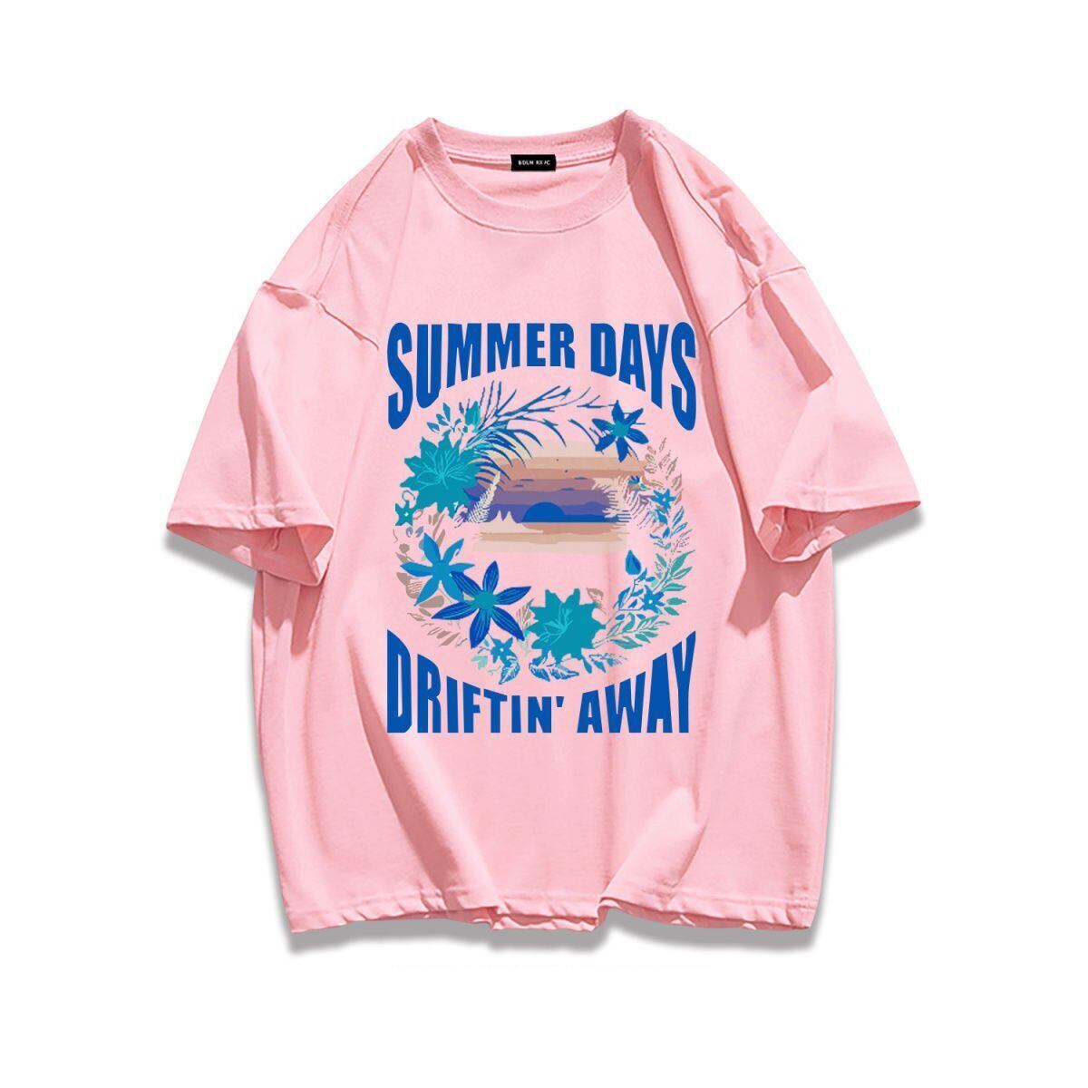 柔らかな肌触りで着心地も楽ちん アバンギャルド カジュアル プリント 全7色 半袖 Tシャツ E-9263