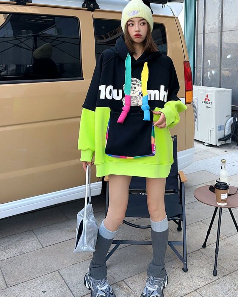 【裏起毛】 個性派 早い者勝ち ファッション ルーズパーカーE-5705