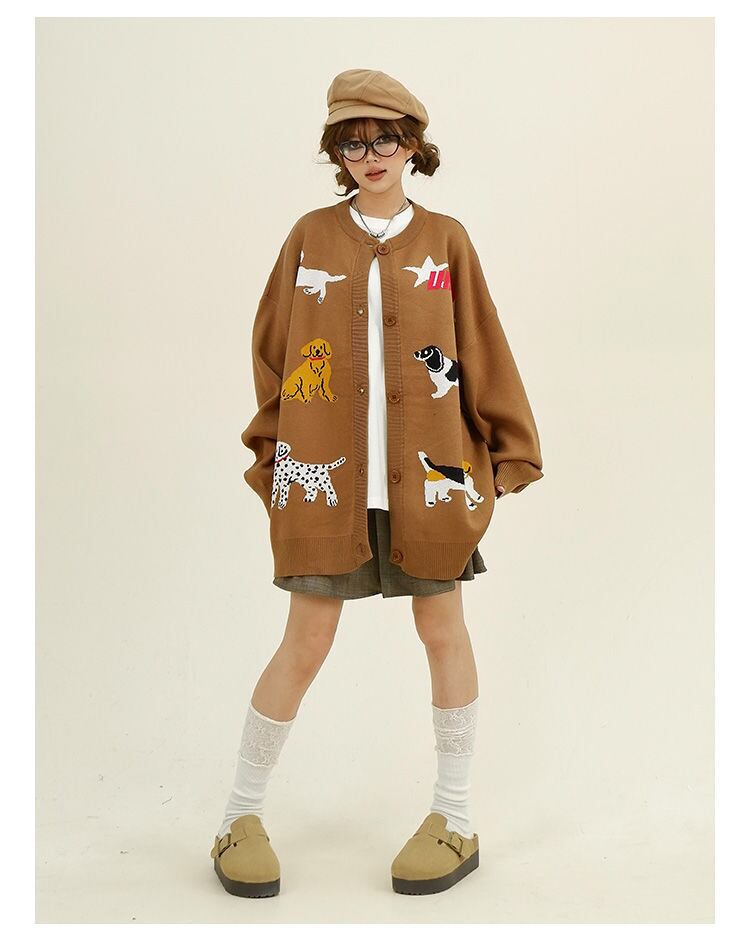 大活躍 高見えデザイン 着回し力抜群 キュート ファッション 2色選択 ニットトップスE-9759