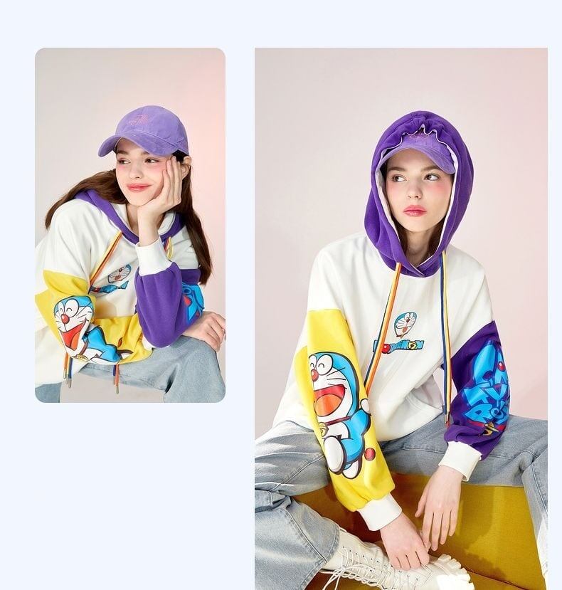 ストレート系 カラーマッチング プリントロゴ フード付き パーカーins-5195