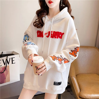 【人気急上昇中！】（裏起毛あり） 美人度アップ 刺繍ロゴフード付きパーカー  全2色ins-4363