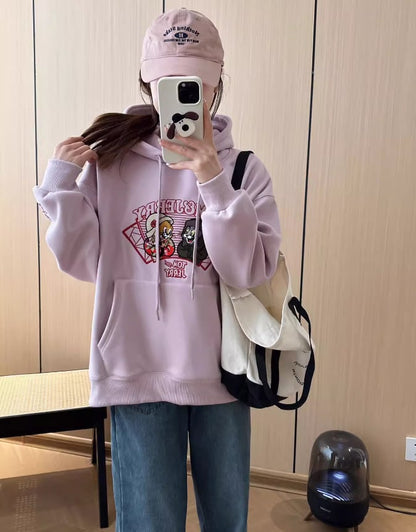 【裏起毛】超人気 ファッション スウィート 刺繍 パーカーins-6357