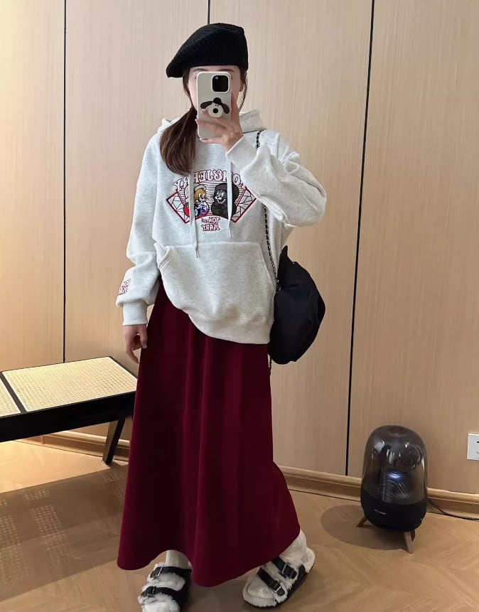 【裏起毛】超人気 ファッション スウィート 刺繍 パーカーins-6357