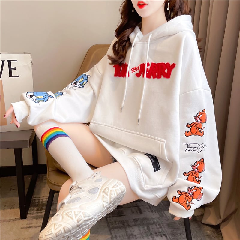 【人気急上昇中！】（裏起毛あり） 美人度アップ 刺繍ロゴフード付きパーカー  全2色ins-4363